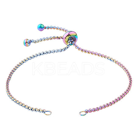 Stainless Steel Slider Bracelet/Bolo Bracelet Making MAK-CJ0002-02-1