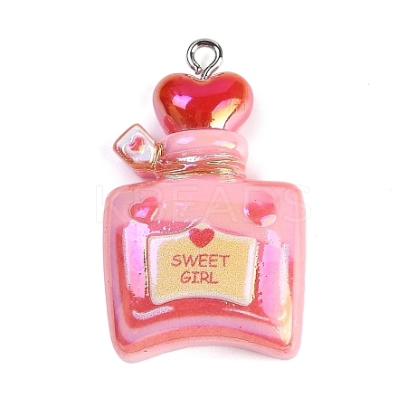 UV Plating Opaque Resin Pendants LS-RESI-R458-04C-1
