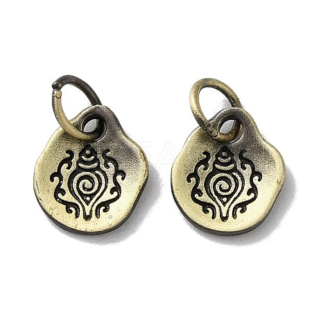 Tibetan Style Brass Pendants KK-M284-40AB-1