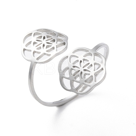 304 Stainless Steel Open Rings for Women RJEW-S240-02P-1