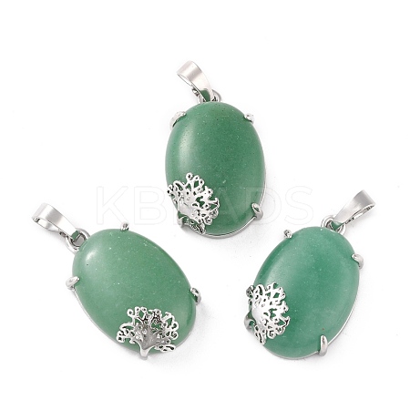 Natural Green Aventurine Pendants G-C235-03I-RS-1