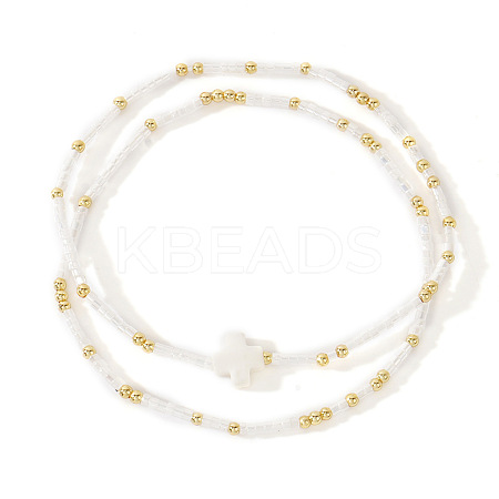 2Pcs Bohemian Glass Seed Beaded Stretch Bracelet Sets XM0961-3-1