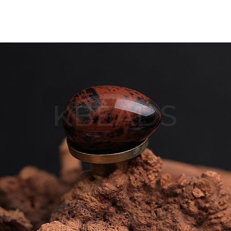 Natural Mahogany Obsidian Egg Figurines Statues for Home Office Desktop Decoration PW-WG1DC51-11-1