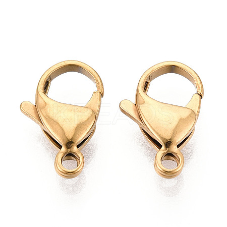 304 Stainless Steel Lobster Claw Clasps X-STAS-T065-17mm-34G-1