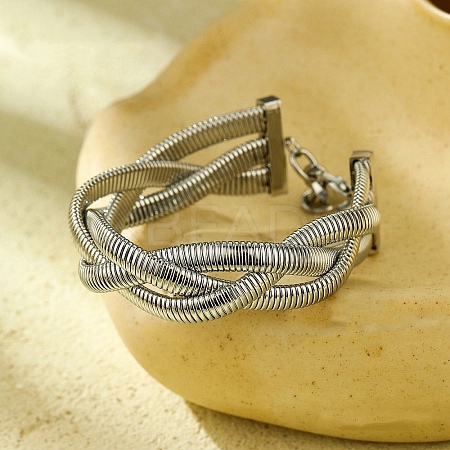 304 Stainless Steel Bracelet for Women BJEW-U009-04P-02-1