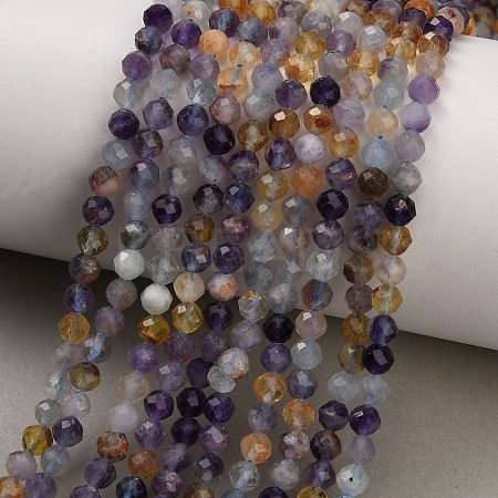 Natural Purple Fluorite Beads Strands GG-CBA753B-A01-4mm-1