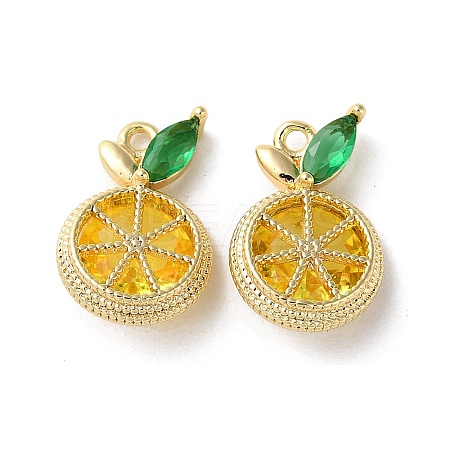 Brass Micro Pave Cubic Zirconia Charms LS-KK-F872-12G-1