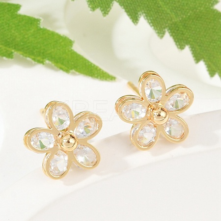 Brass Earring Studs X-KK-S348-421-1