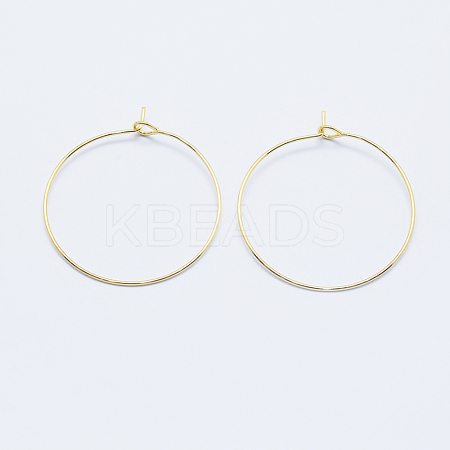 Long-Lasting Plated Brass Hoop Earrings Findings KK-K204-179G-NF-1