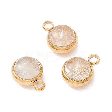 Natural Quartz Crystal Charms G-K325-01G-03-1
