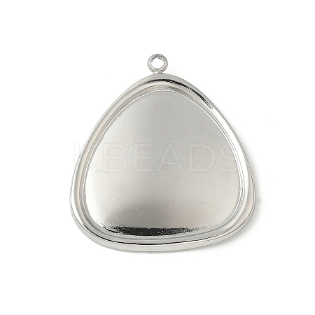 304 Stainless Steel Pendant Cabochon Settings for Enamel STAS-L293-03P-1