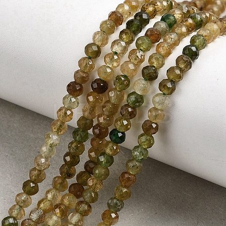 Natural Green Tourmaline Beads Strands G-G294-C01-4x3mm-1