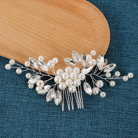 Bridal Headpiece with Crystal Accessories for Wedding Photoshoot - Pearl Water Diamond. ST7285129-1