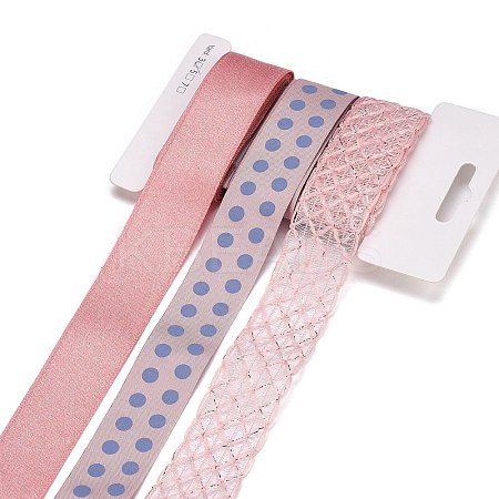 9 Yards 3 Styles Polyester Ribbon SRIB-A014-B08-1