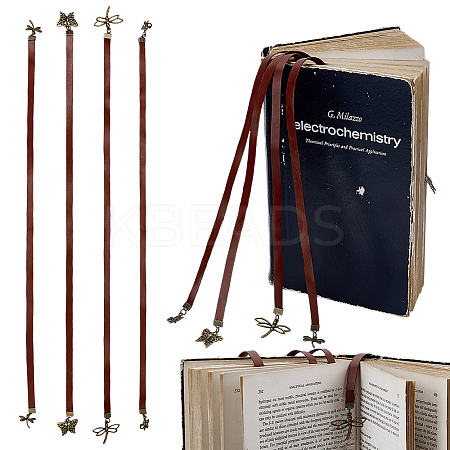 Cowhide Leather Bookmarks AJEW-PH01566-1
