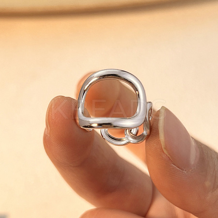 Hollow 304 Stainless Steel Cuff Rings LS-RJEW-S626-07P-1
