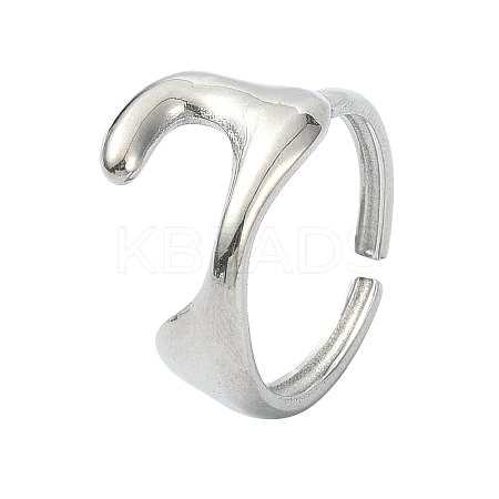 304 Stainless Steel Open Cuff Rings RJEW-M019-46P-1