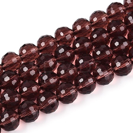Transparent Glass Bead Strands GLAA-R095-10mm-35-1