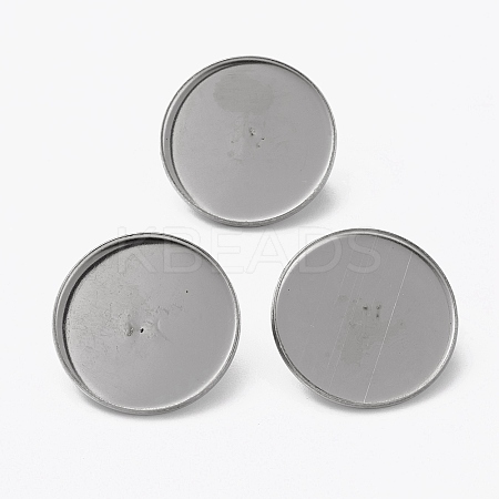 Non-Tarnish 304 Stainless Steel Brooch Cabochon Settings LS-X-STAS-L253-010A-P-1