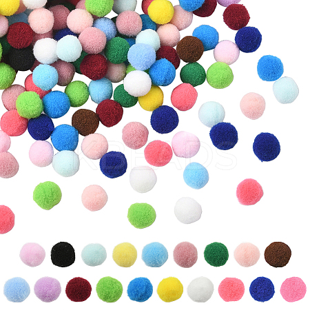 380Pcs 19 Colors Polyester Pom Pom Ball DIY-SC0031-34-1