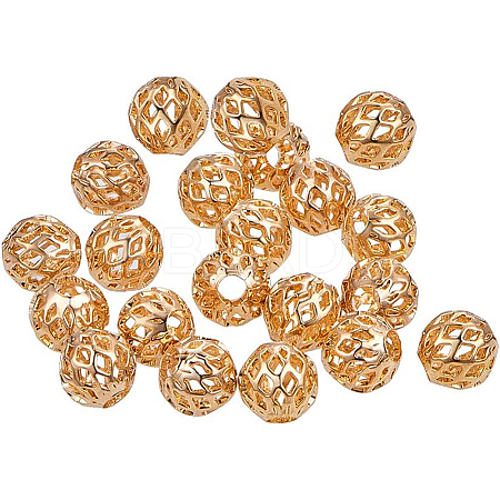 BENECREAT Brass Beads KK-BC0004-24G-1