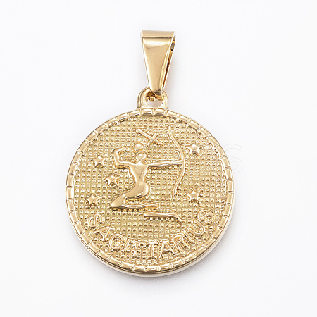 Real 18K Gold Plated 304 Stainless Steel Pendants X-STAS-H372-01I-1