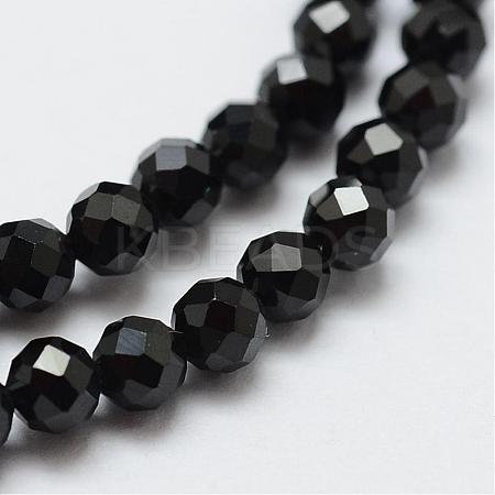 Natural Black Spinel Beads Strands G-E366-07-3mm-1