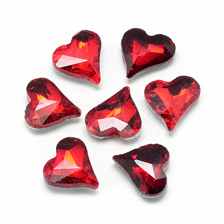 Pointed Back Glass Rhinestone Cabochons RGLA-T031-12x13mm-05-1