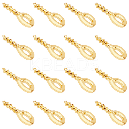 200Pcs Brass Screw Eye Pin Peg Bails KK-HY0003-40-1