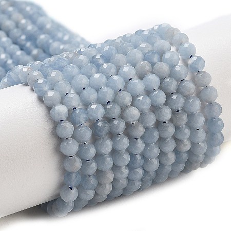 Natural Angelite Beads Strands G-G161-A05-03-1