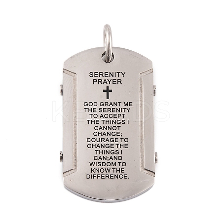 Non-Tarnish 304 Stainless Steel Pendants STAS-K283-04P-1