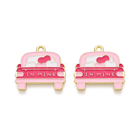 Valentine's Day Alloy Enamel Pendants ENAM-T023-24B-1