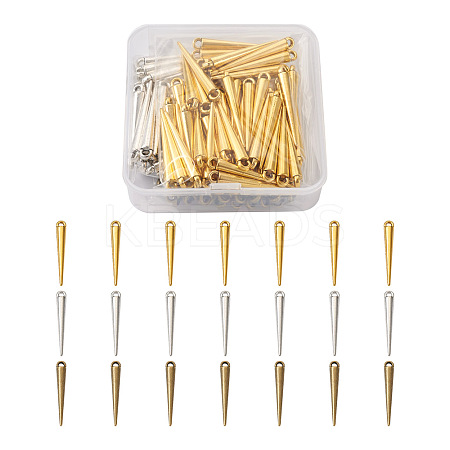 Tibetan Style Alloy Spike Pendants TIBEP-FW0001-01-RS-1