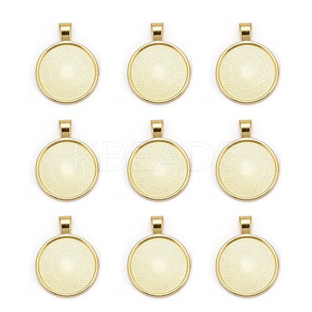 Tibetan Style Alloy Pendant Cabochon Settings TIBE-R295-055G-LF-1
