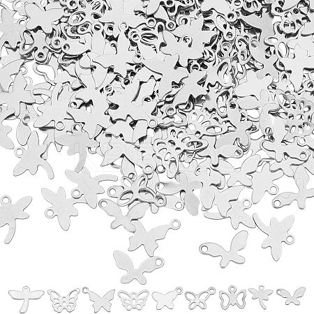 540Pcs 9 Style 201 Stainless Steel Charms STAS-UN0024-19-1