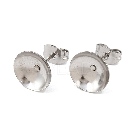 304 Stainless Steel Stud Earring Findings STAS-D389-03F-P-1