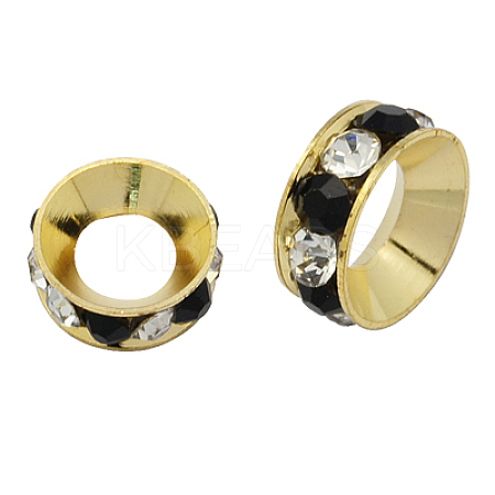 Brass Rhinestone Spacer Beads RB-A020-7mm-37G-1