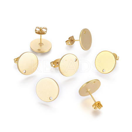 Brass Stud Earring Findings KK-G365-09MG-1