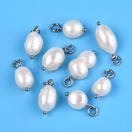 Natural Baroque Keshi Pearl Cultured Freshwater Pearl Pendants LS-PEAR-Q013-01C-1