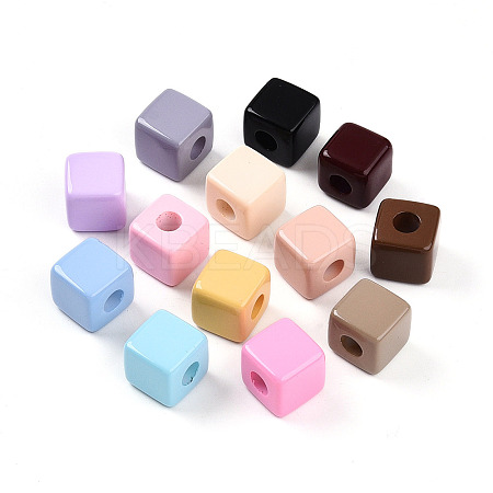 Opaque Acrylic European Beads OACR-I015-61-1