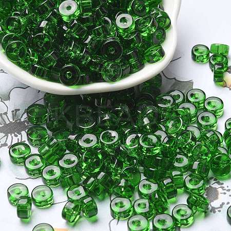 Transparent Colours Glass Seed Beads SEED-E001-T3x6mm-01-1