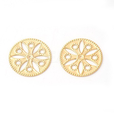 Brass Filigree Joiners Links KK-F772-13G-1