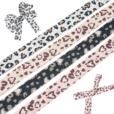4 Rolls 4 Colors Polyester Ribbon OCOR-TA0004-15-1