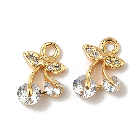 Brass Micro Pave Cubic Zirconia Pendants LS-KK-D373-03A-G-1