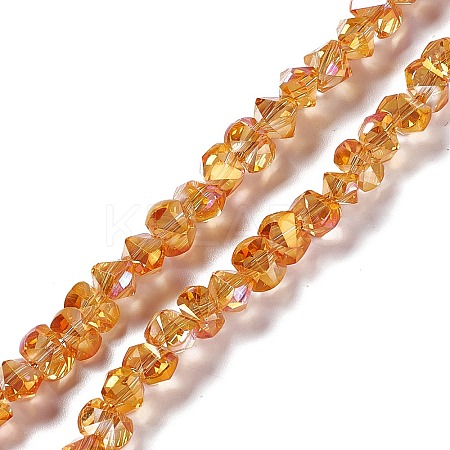 Transparent Electroplate Glass Beads Strands EGLA-L043-FR01-1