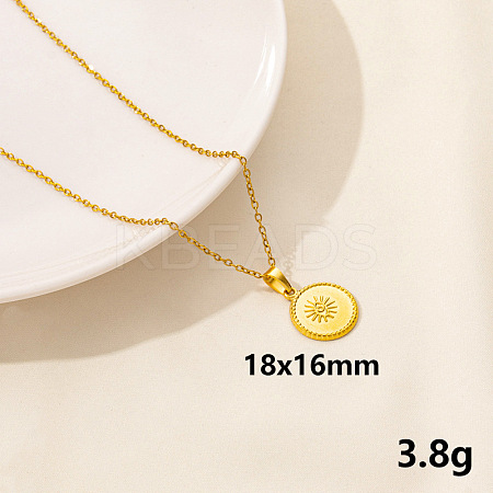 304 Stainless Steel Geometric Pendant Necklaces IQ6554-12-1