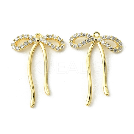 Brass Micro Pave Cubic Zirconia Pendants FIND-Z035-05G-1