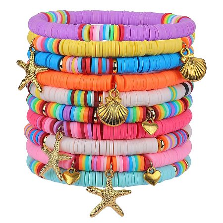 Stretch Charm Bracelets Sets BJEW-SZ0001-001-1
