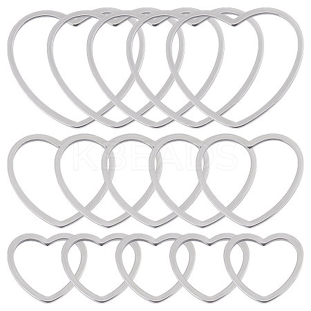 SUNNYCLUE 60Pcs 3 Style 304 Stainless Steel Linking Ring STAS-SC0004-19-1