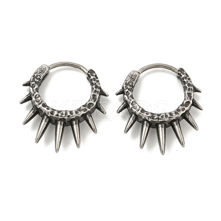 316 Surgical Stainless Steel Hoop Earrings EJEW-D096-08J-AS-1